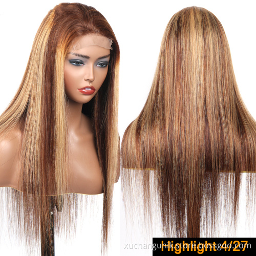 Ombre Blonde Highlights Color 13x6 Deep part Lace Front Human Hair Wigs 150% Density glueless human hair wigs for black women